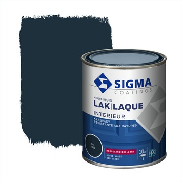 Sigma Interieur binnenlak hoogglans RAL 7021 zwartgrijs 750 ml