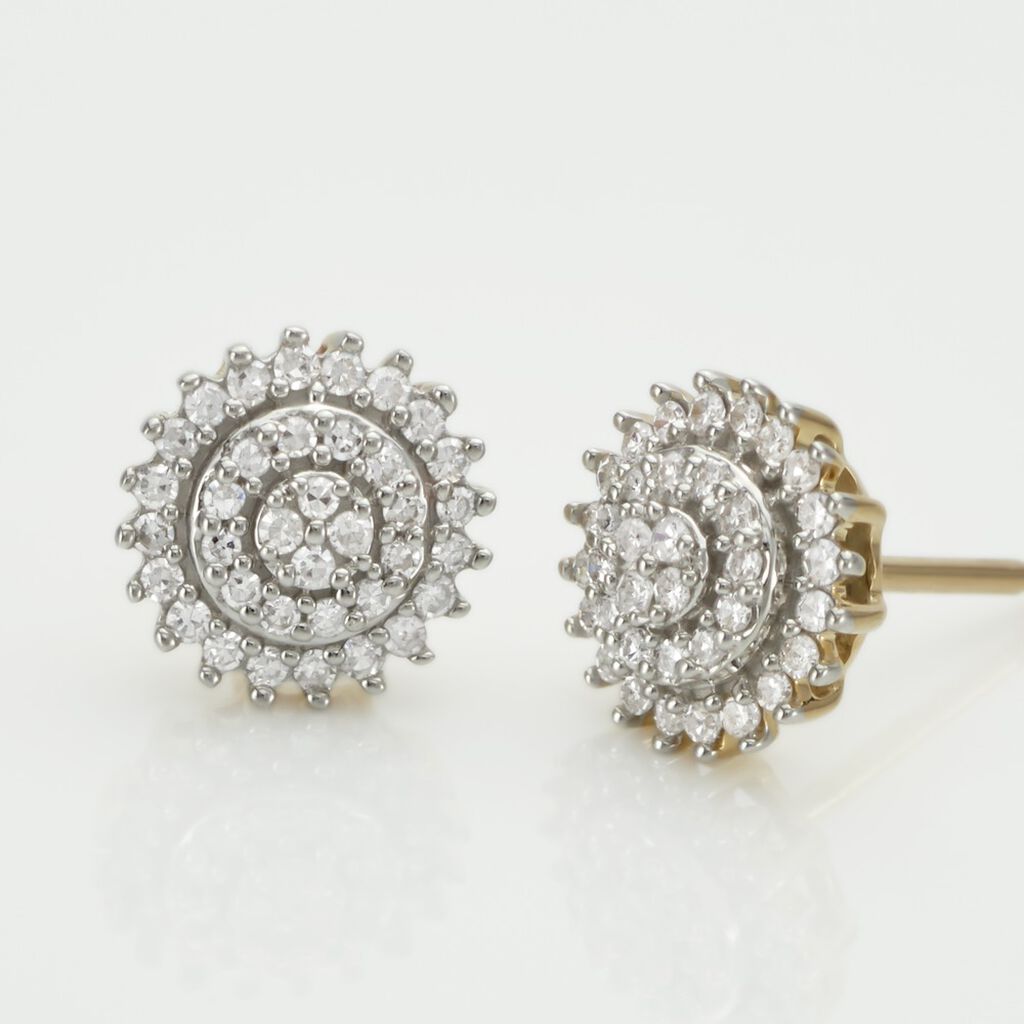 Boucles D'oreilles Veronick Or Jaune Diamant