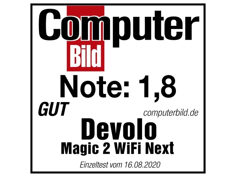 Devolo Magic 2 Wifi next Single, 1200 Mbit/s, Type F, Gigabit Ethernet, 1000 Mbit/s, Multi User MIMO, Hvid