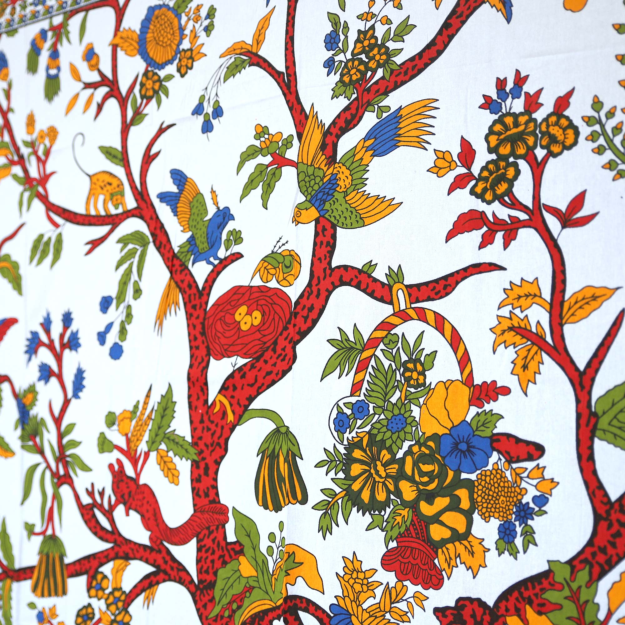 Multifunktionstuch 'Paradies', multicolor, weiß, B 213 cm, H 244 cm von fischer's lagerhaus