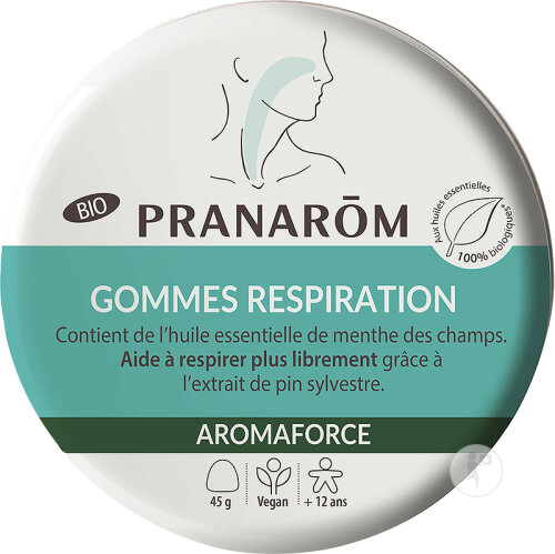 Pranarôm Aromaforce Gommes Respiration Bio 45g