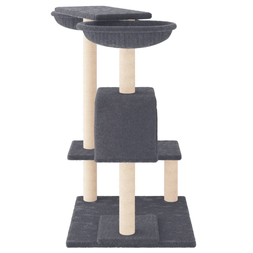 Arranhador para gatos vidaXL na cor cinza escuro, 82 cm