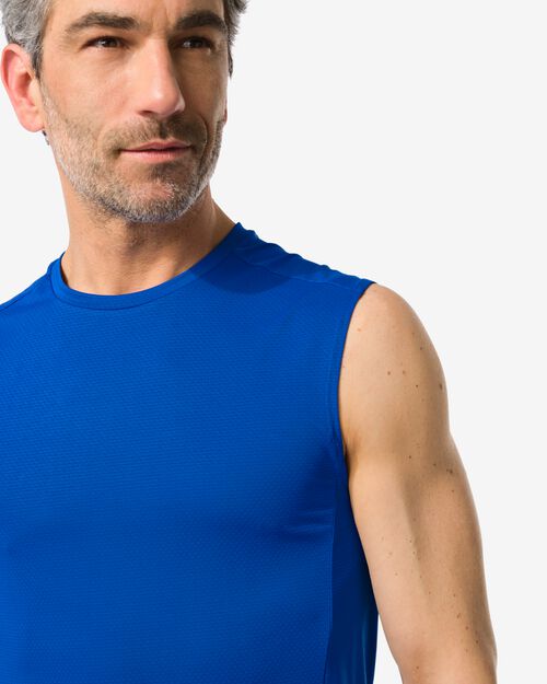 débardeur de sport homme bleu