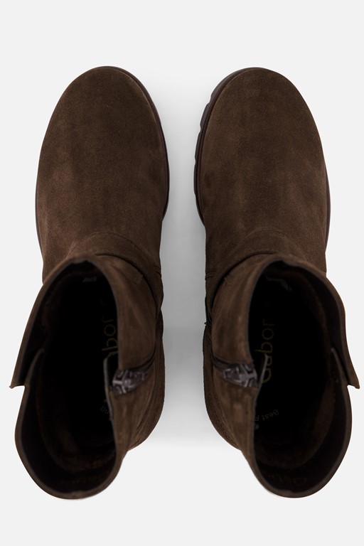 Gabor Enkellaarsjes bruin Suede