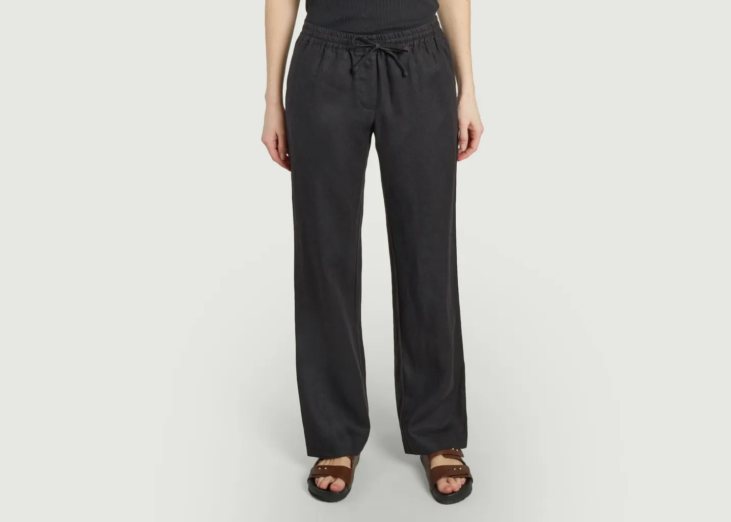Pantalon décontracté en lin Hoys Samsoe Samsoe