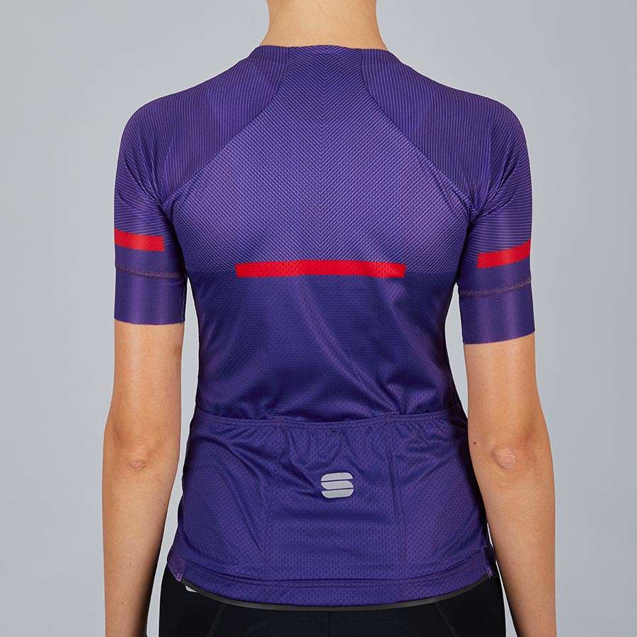 Sportful Evo Fietsshirt Korte Mouwen Paars Dames