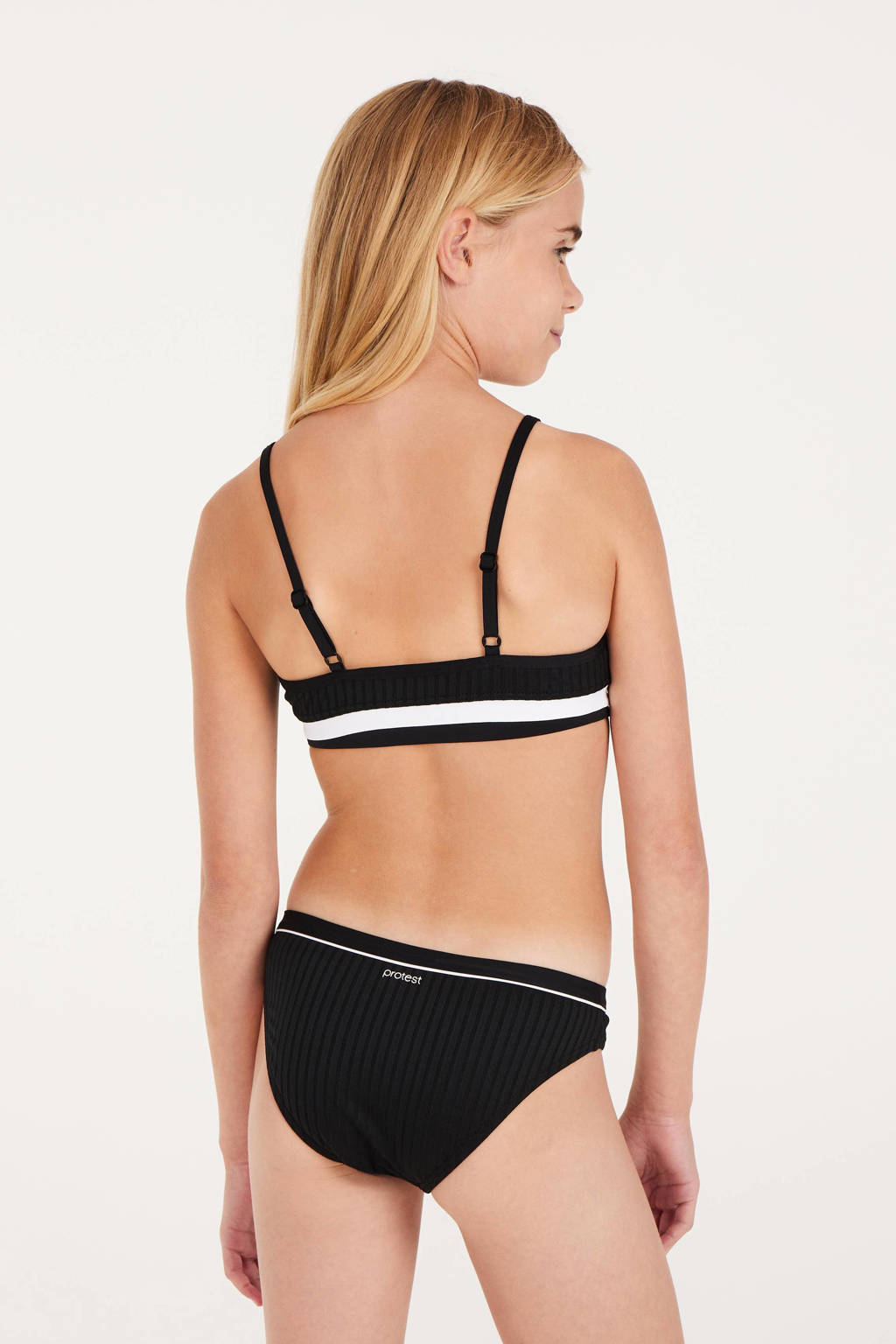 crop bikini PRTROSY JR zwart/wit