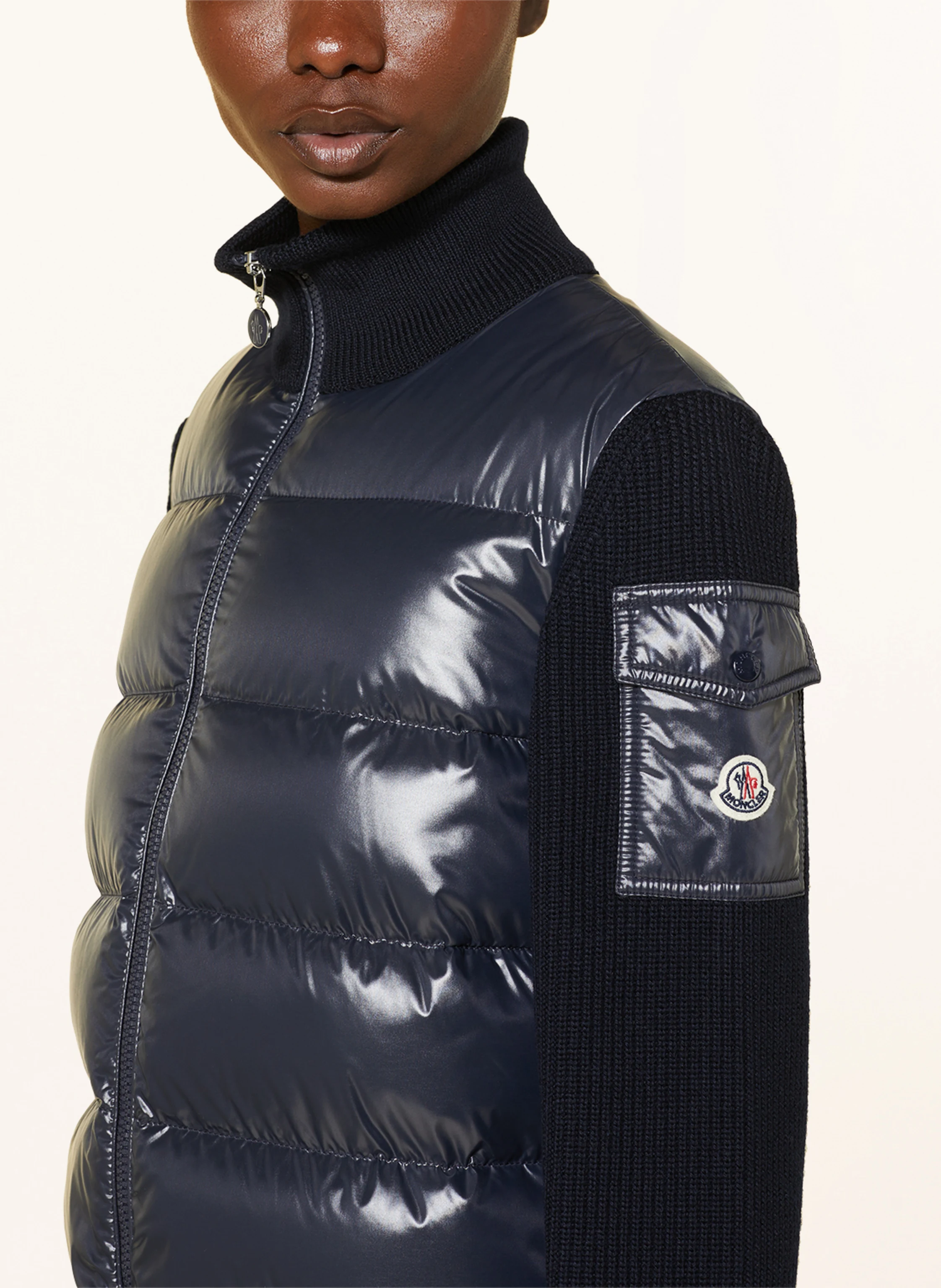 MONCLER Daunenjacke im Materialmix