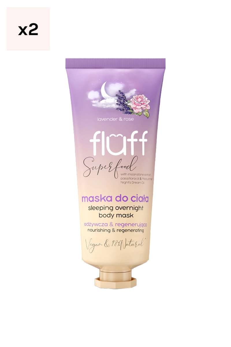 Masques de nuit hydratants naturels - Lavande & rose - Corps - 2 x 150 ml