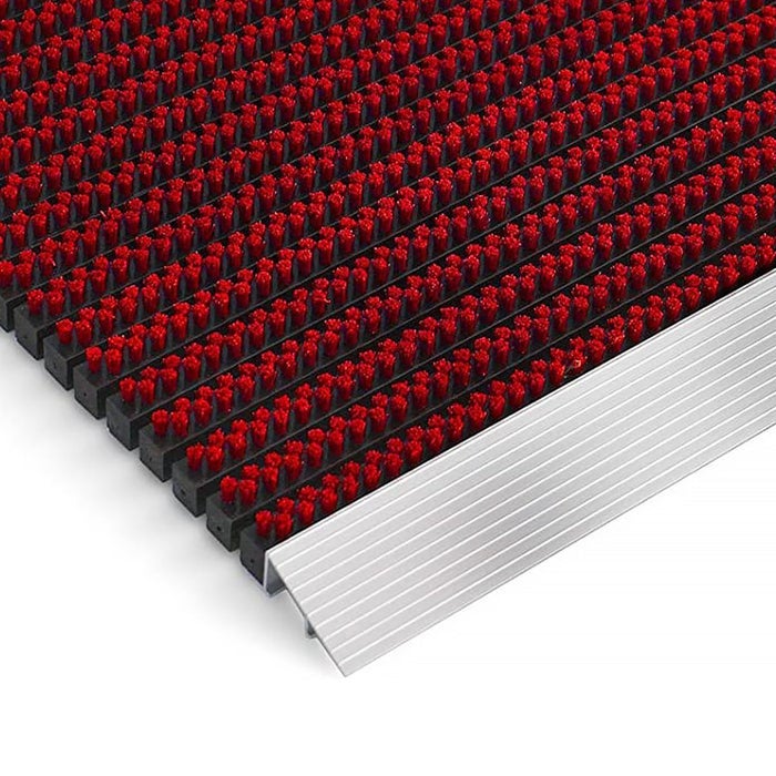 Deurmat - Profi Brush - Vuilvangmat met aluminium frame / Rood 60 x 90 cm