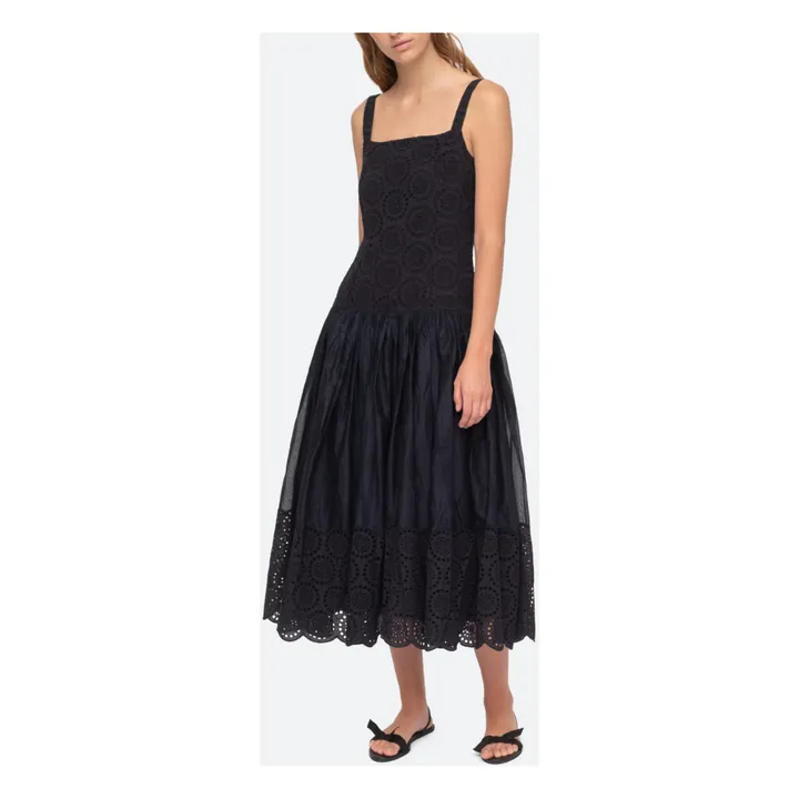 Sea NY Robe Maeve Eyelet Maxi | Bleu marine