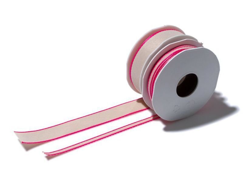 Stoffband mit neonfarbigem Rand