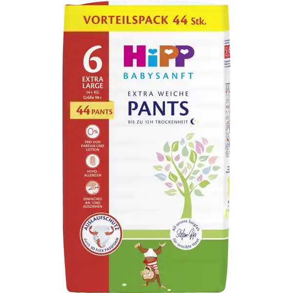 Babysanft Pants 6 Extra Large, Größe 98+, 14+ kg Vorteilspack
