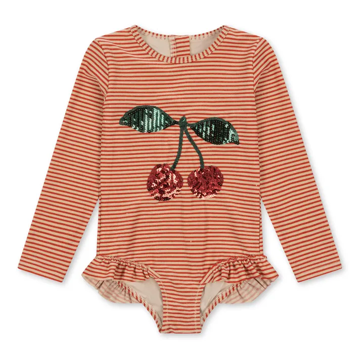 Konges Sløjd Maillot de Bain Anti-UV Jade Pailleté | Terracotta
