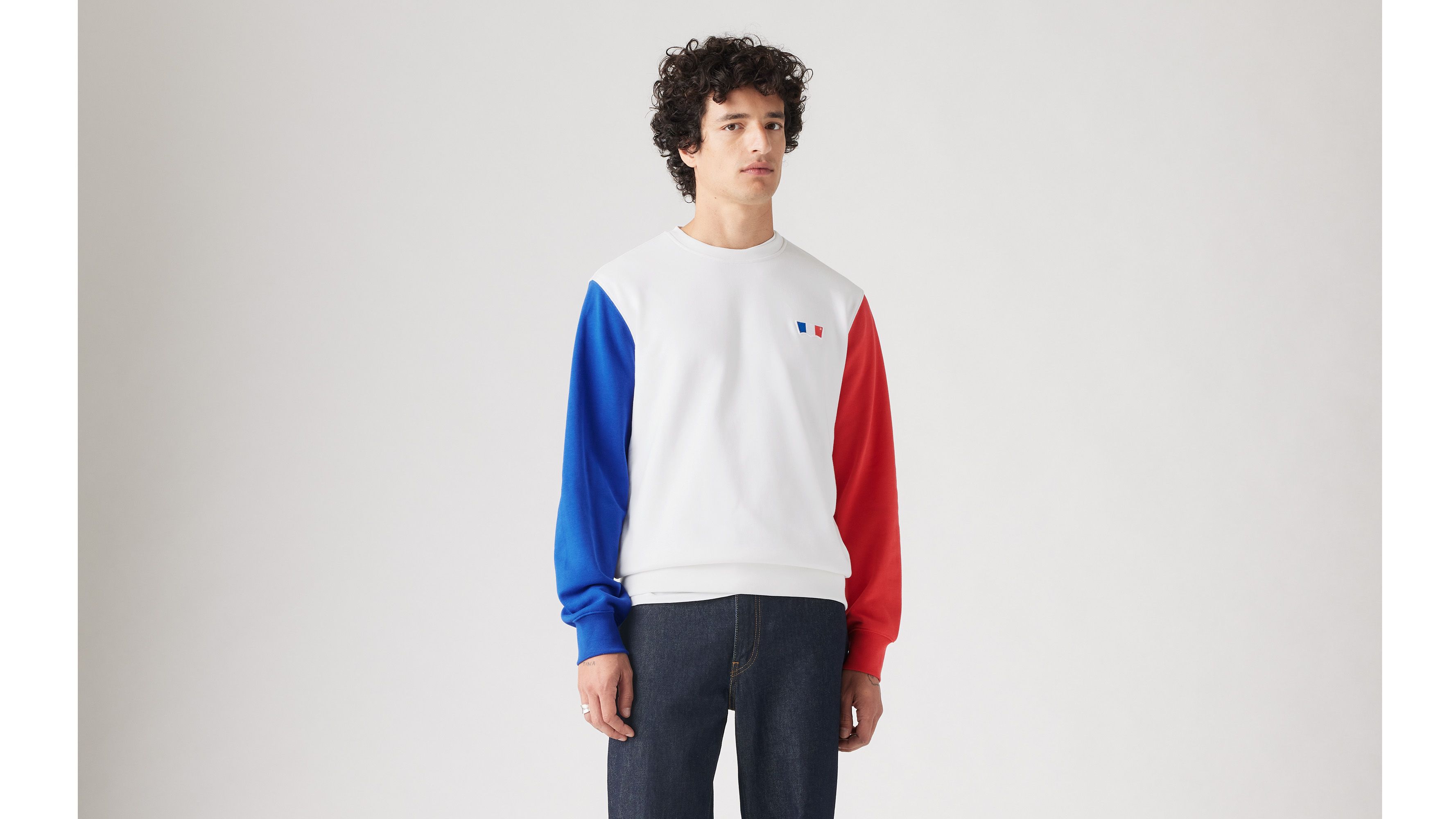 Sweat-shirt col rond Original Housemark - Bright White French Terry - Multicolore