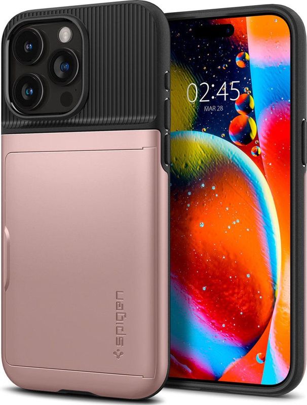 Spigen - Slim Armor CS - Smartphonehoes - Roze - Schokabsorberend TPU en Polycarbonaat