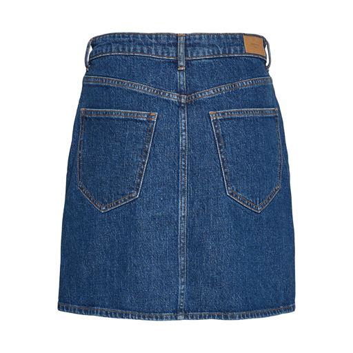 Vero Moda Tessa Højtaljet Nederdel, Medium Blue Denim, XS