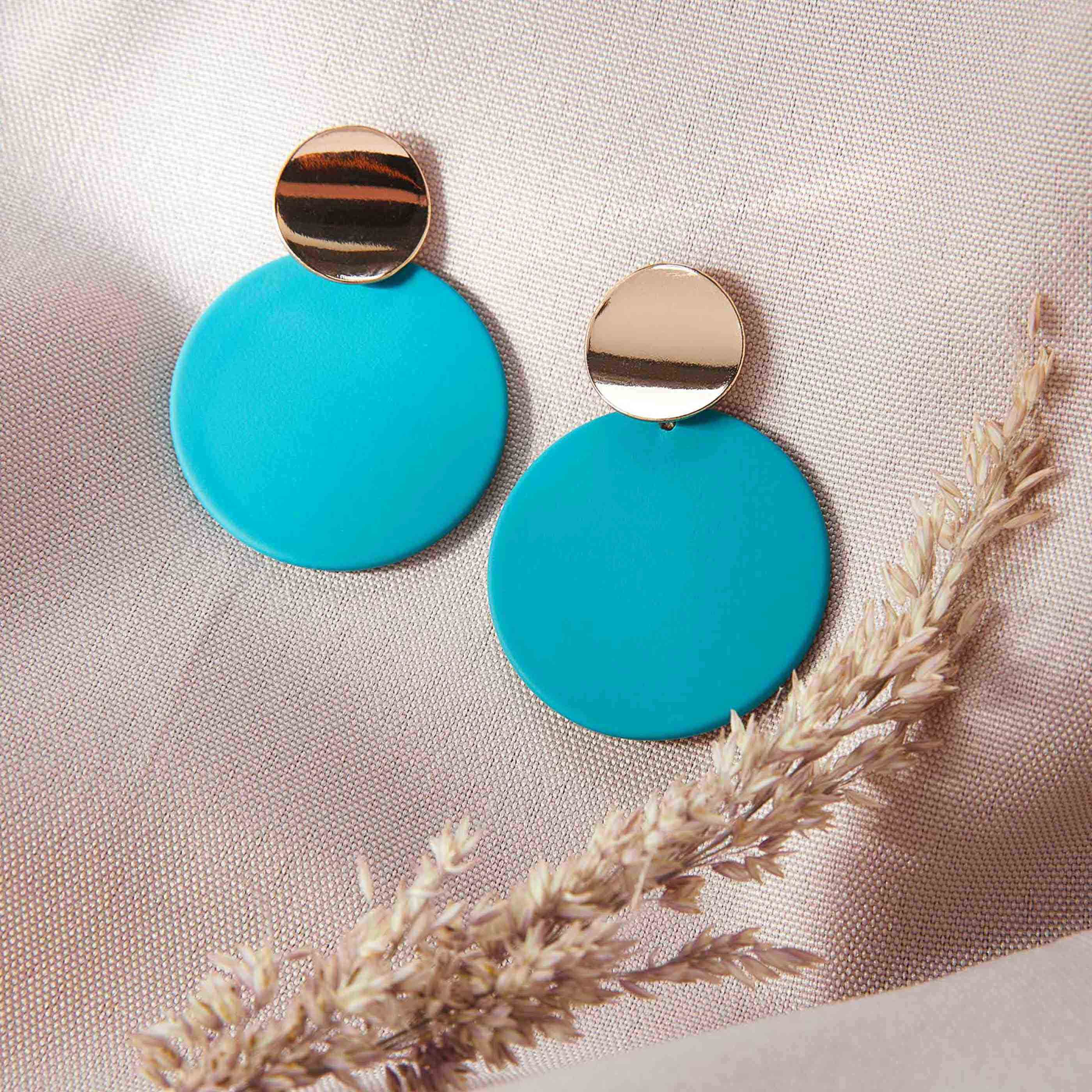 Boucles d'oreilles disques verts - BIJOUX