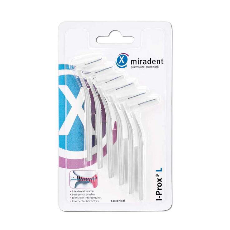 Miradent Interdentalbürste I-Prox L 0,6 mm weiß, 6 St