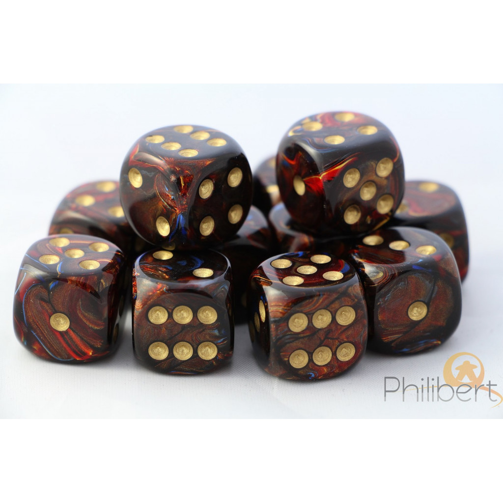 Set de 12 Dés 6 Faces Chessex : Scarab