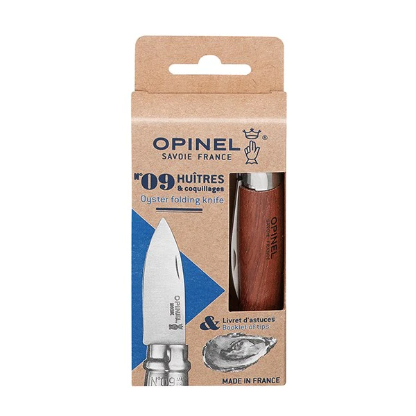 Couteau à huîtres et coquillages pliant N°9 lame inox 6,5 cm Opinel
