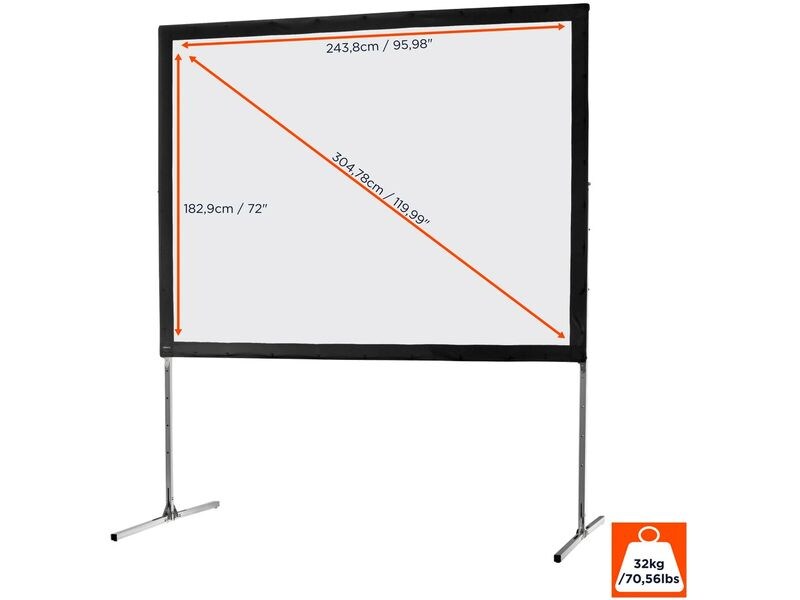Celexon Mobile Leinwand Expert 244x183cm 4:3 Faltrahmen Leinwand Mobil Expert 244 x 183cm, Frontprojektion