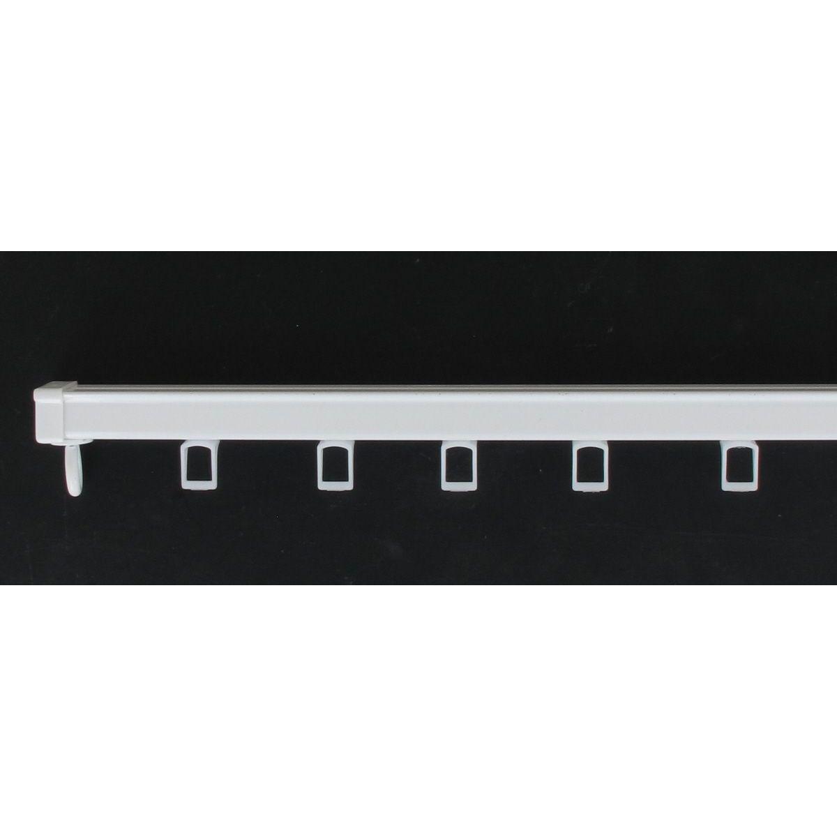 RAIL ALU 150 CM AVEC 15 GLISSEURS X1 BLANC