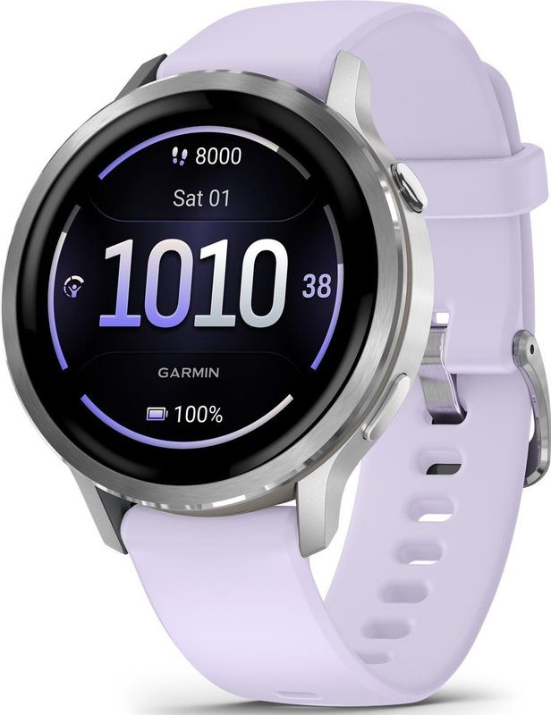 Garmin - Venu 4 - Smartwatch - 41mm - Silver/Lila - Premium met GPS en AMOLED-touchscreen