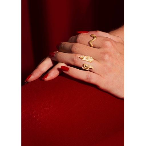 House Of Vincent Astley Ring, Gold Plated