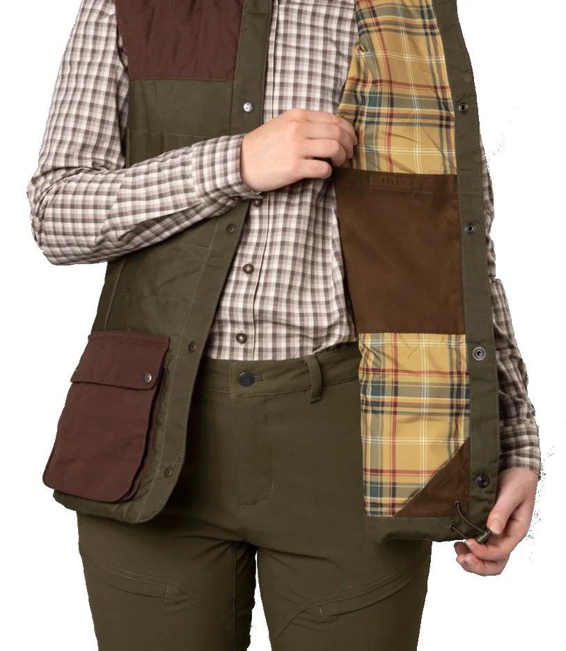 Härkila Women's Retrieve Waistcoat Dark Warm Olive/Burgundy