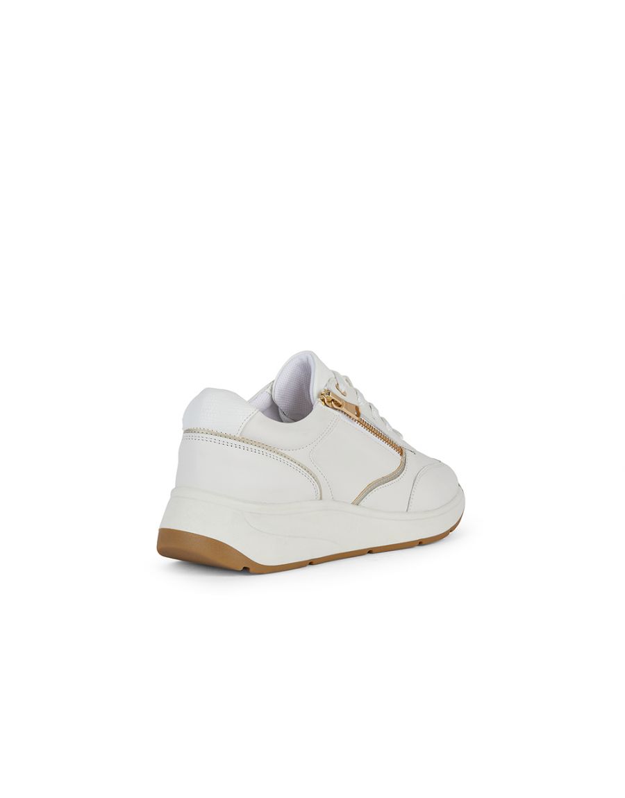 Baskets cuir blanc