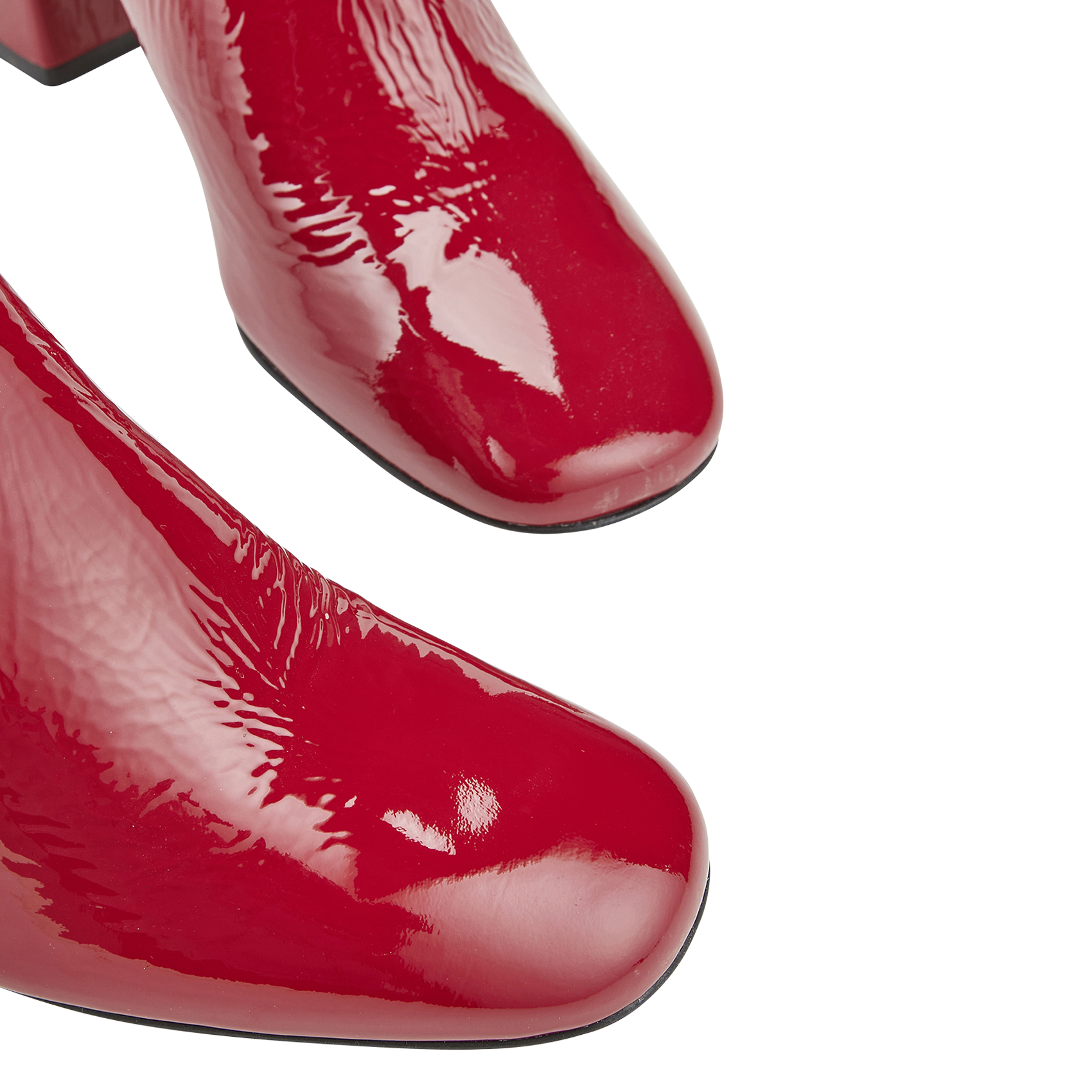 BLANCA - Bottines en cuir vernis | Rouge