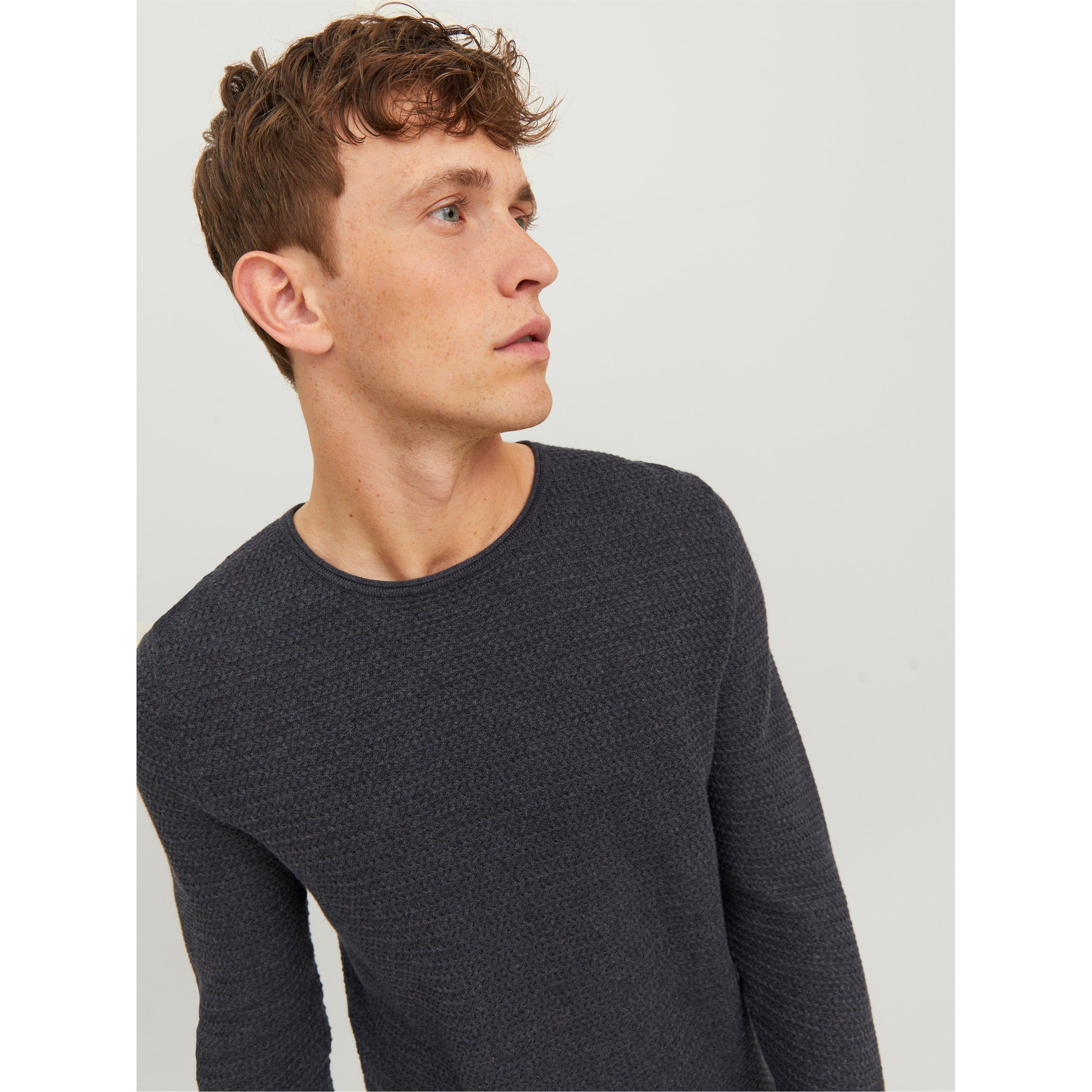 Jack and Jones Textured Crew Jumper Mens