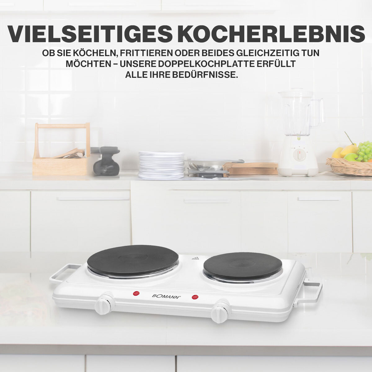 BOMANN Doppelkochplatte DKP 5028 CB weiß