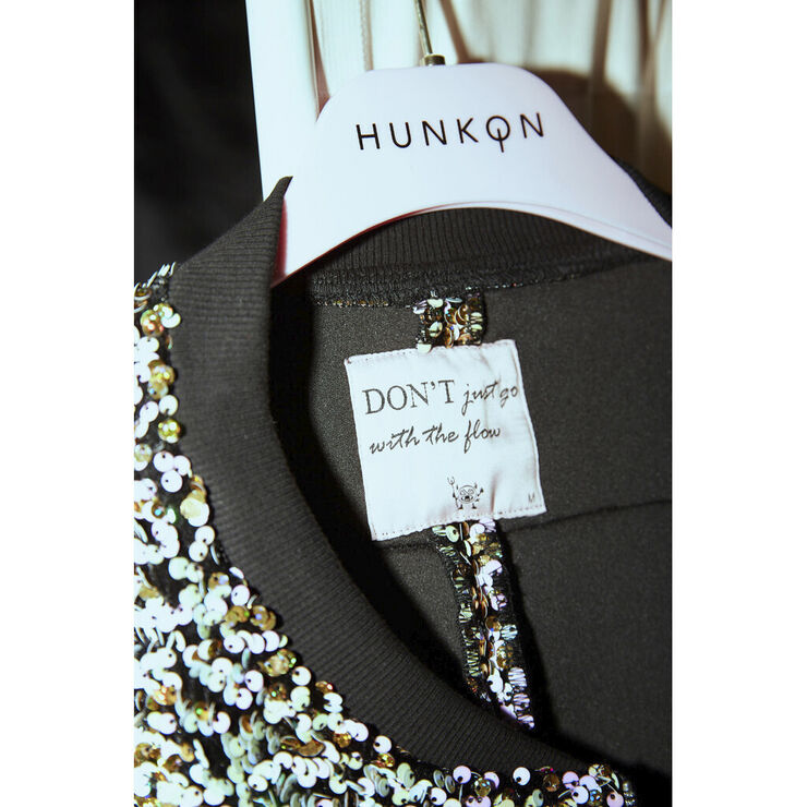 HUNKØN Kaia Sequin Jacket White