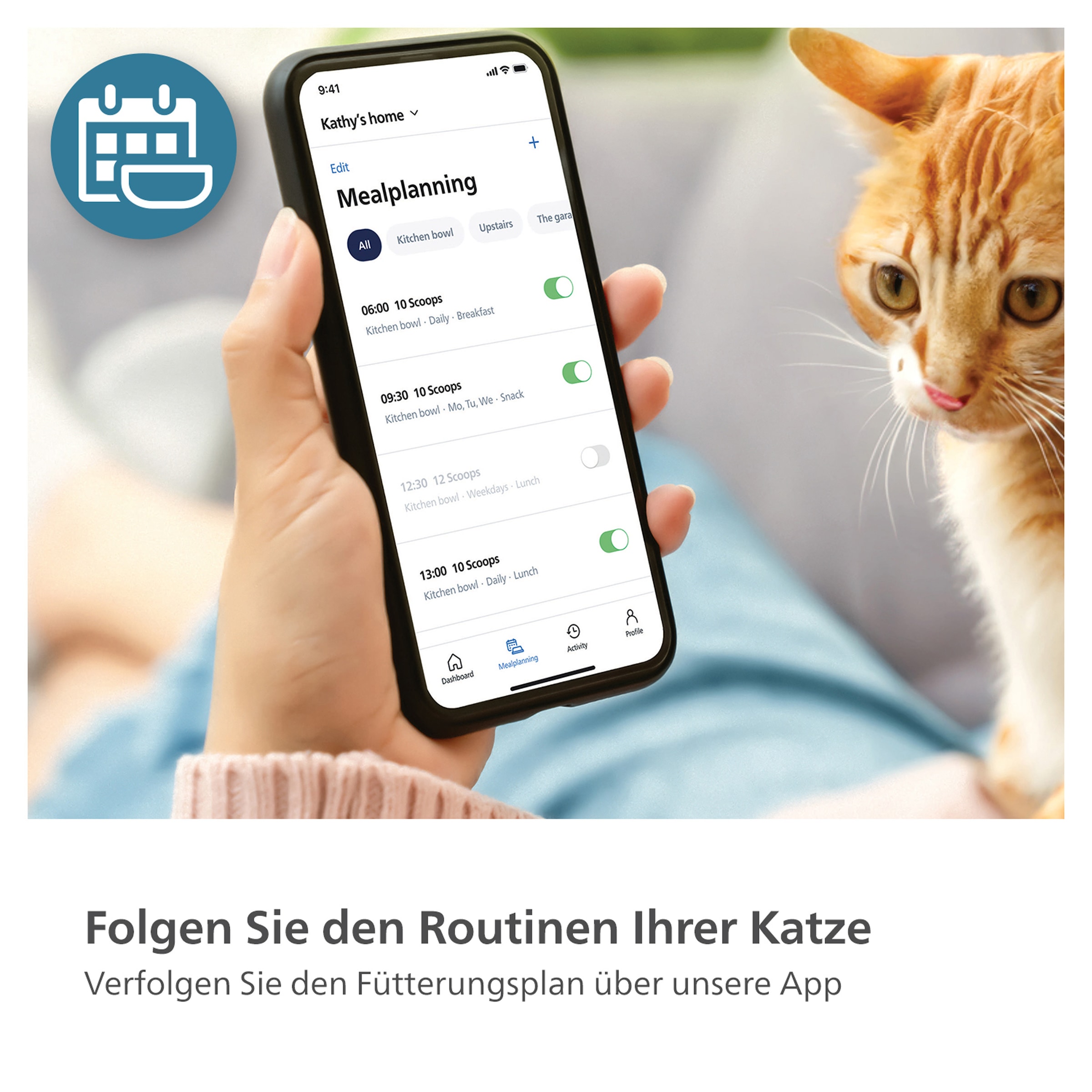 Philips Futterautomat »PAW5320/02 Pet Series, mit Kamera, 4,5l, für Katzen und kleine Hunde« Nachfüll-Benachrichtigung, Anti-Verstopf-Technologie u. App-Anbindung