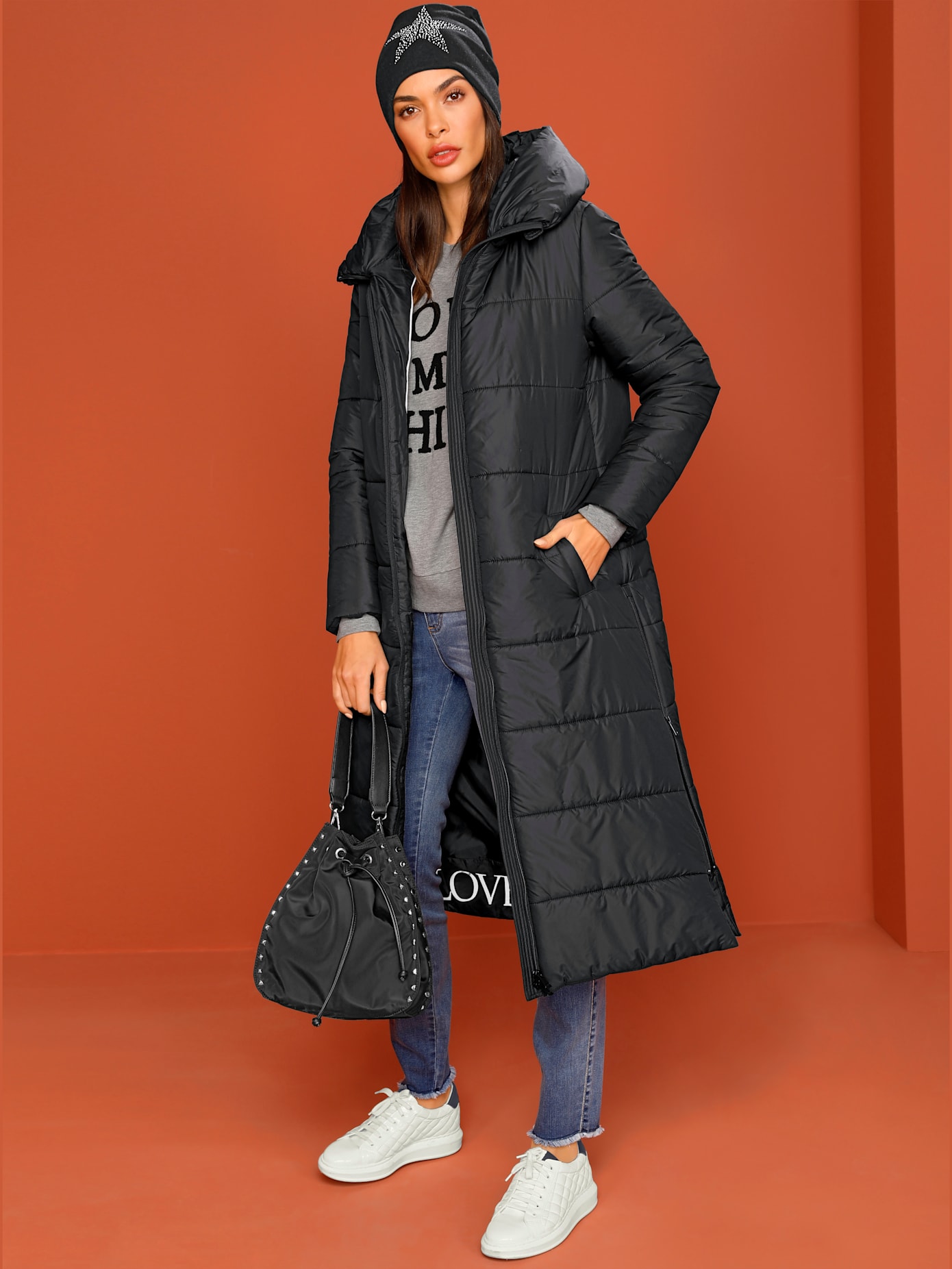 Manteau inscription tendance à l'intérieur