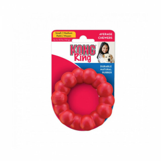 Jouet anneau à mâcher résistant KONG Classic Ring pour chien