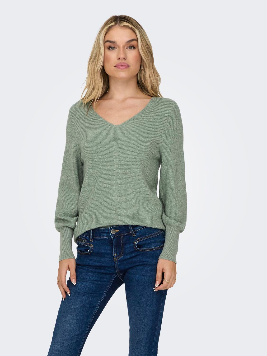 ONLATIA Strickpullover Chinois Green