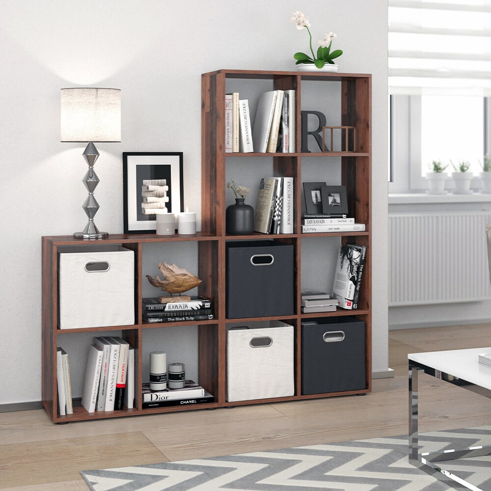Vicco Raumteiler Standregal Bücherregal Scutum 8 Fächer Old Style Hochregal