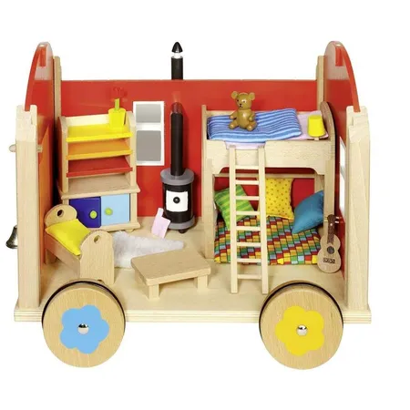 goki Puppenbauwagen mit Zubehör
