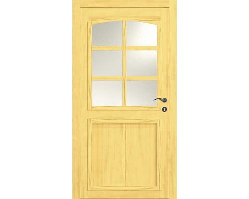 Zij-ingangsdeur, hout, Montana spar, 980 x 1980 mm, rechterzijde