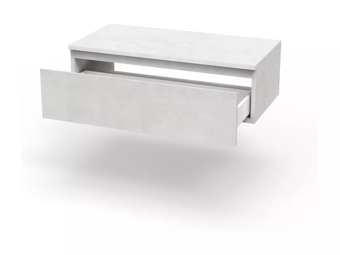 Ensemble de salle de bain 5 pièces ASTRA tabac clair/ pierre blanche