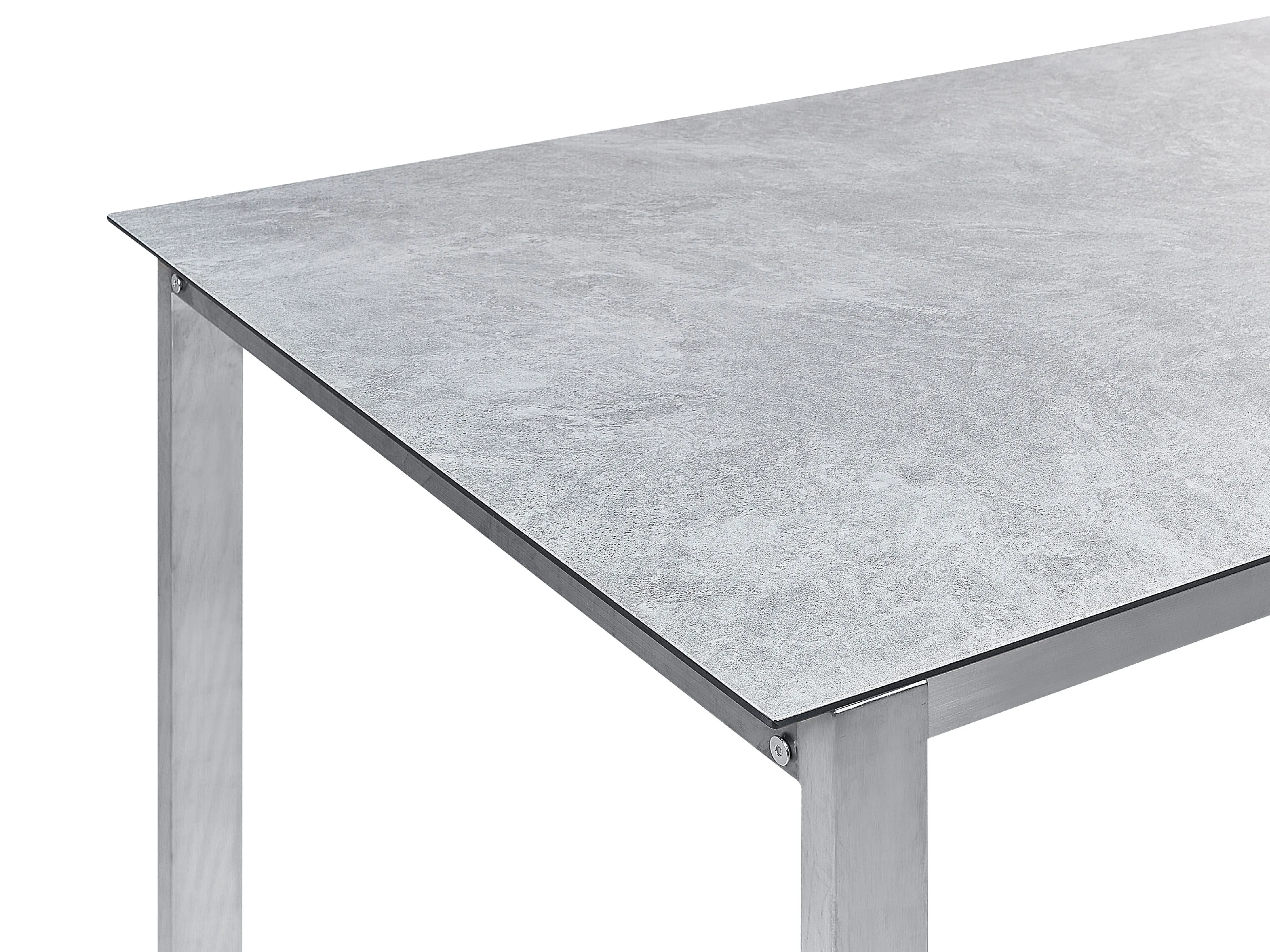 Tuin eettafel COSOLETO 180 cm 90 cm Glas Grijs