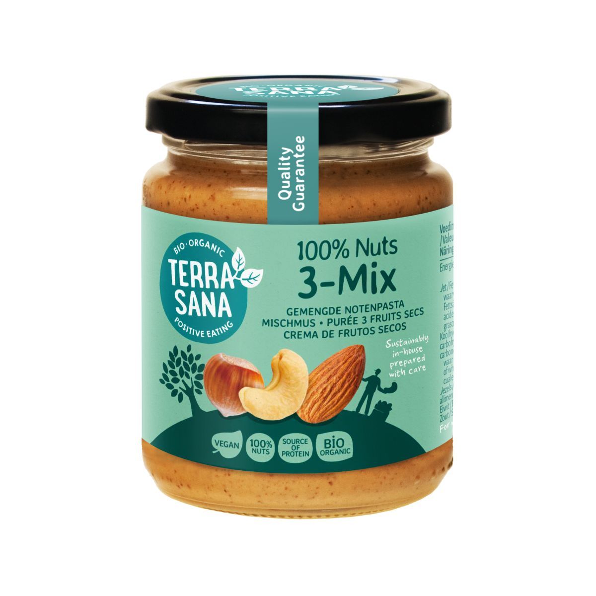 Terrasana Gem. notenpasta 3-mix 250 gram