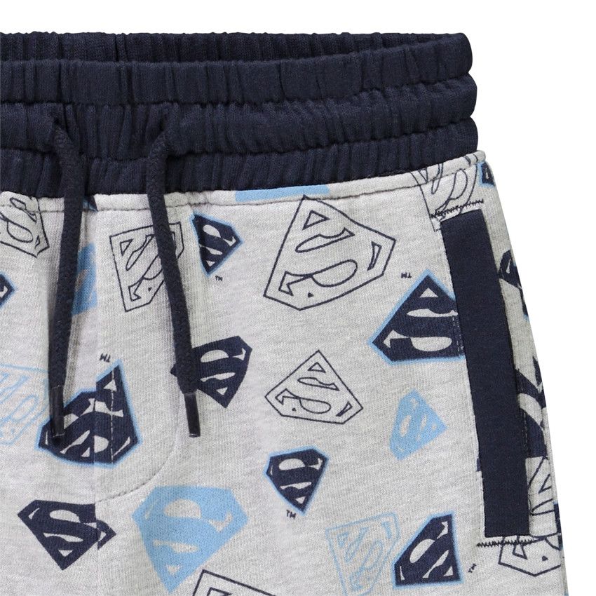 Bermuda en molleton imprimé Superman pour garçon - Bleu marine