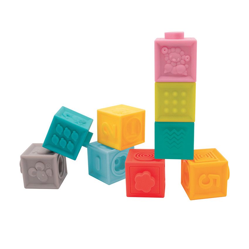 Cubes emboitables souples x 9 - Ecru