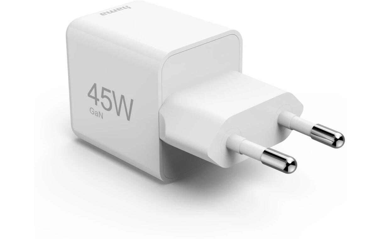 USB-Wandladegerät Gan charger USB-C 45 W WeissSuper-Mini-GaN-Ladegerät USB-C