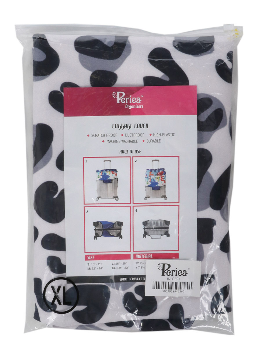 Housse de valise Periea Silver Leopard XL