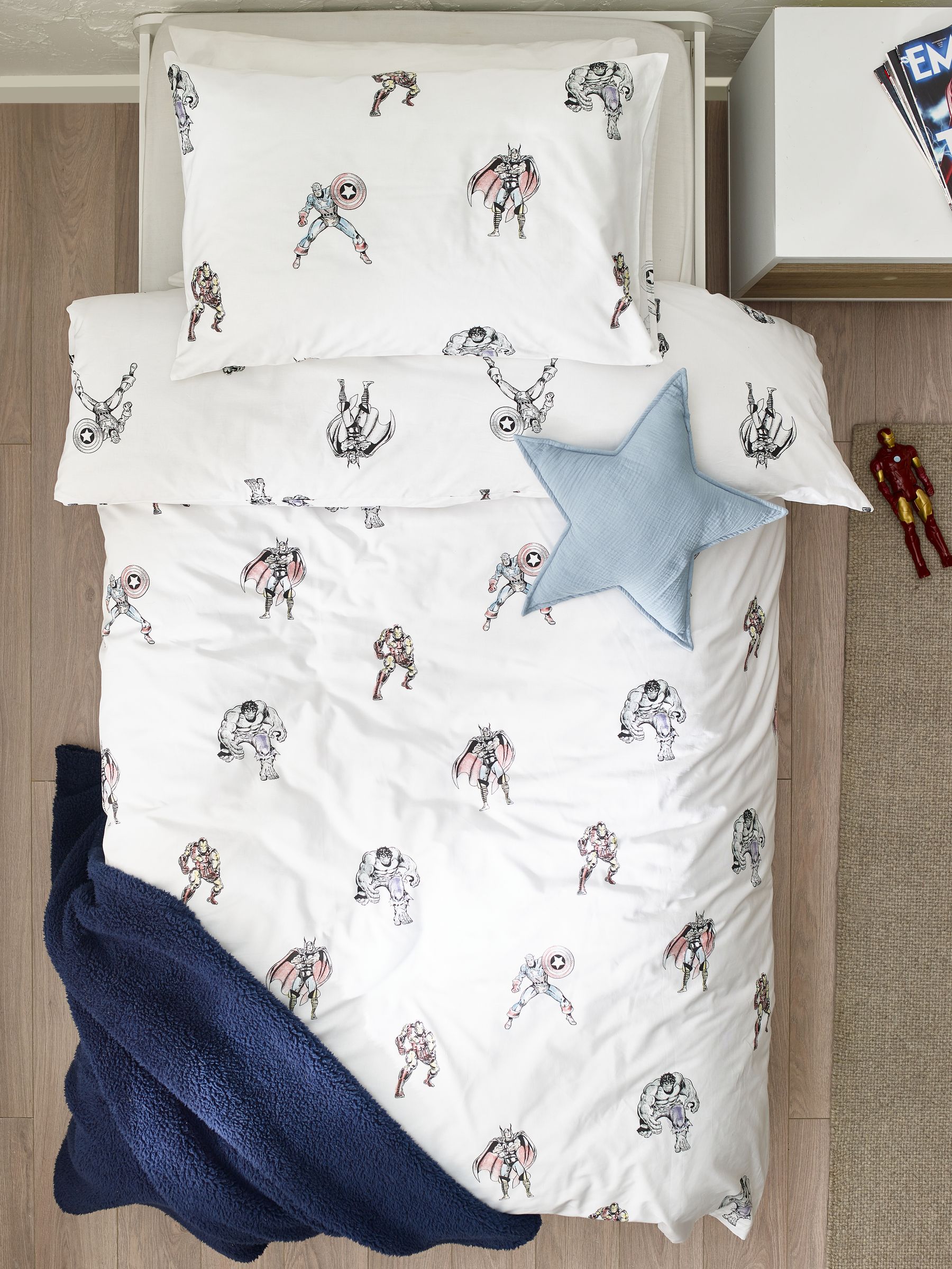 Disney Marvel Avengers set van 100% katoenen dekbedovertrek en kussensloop